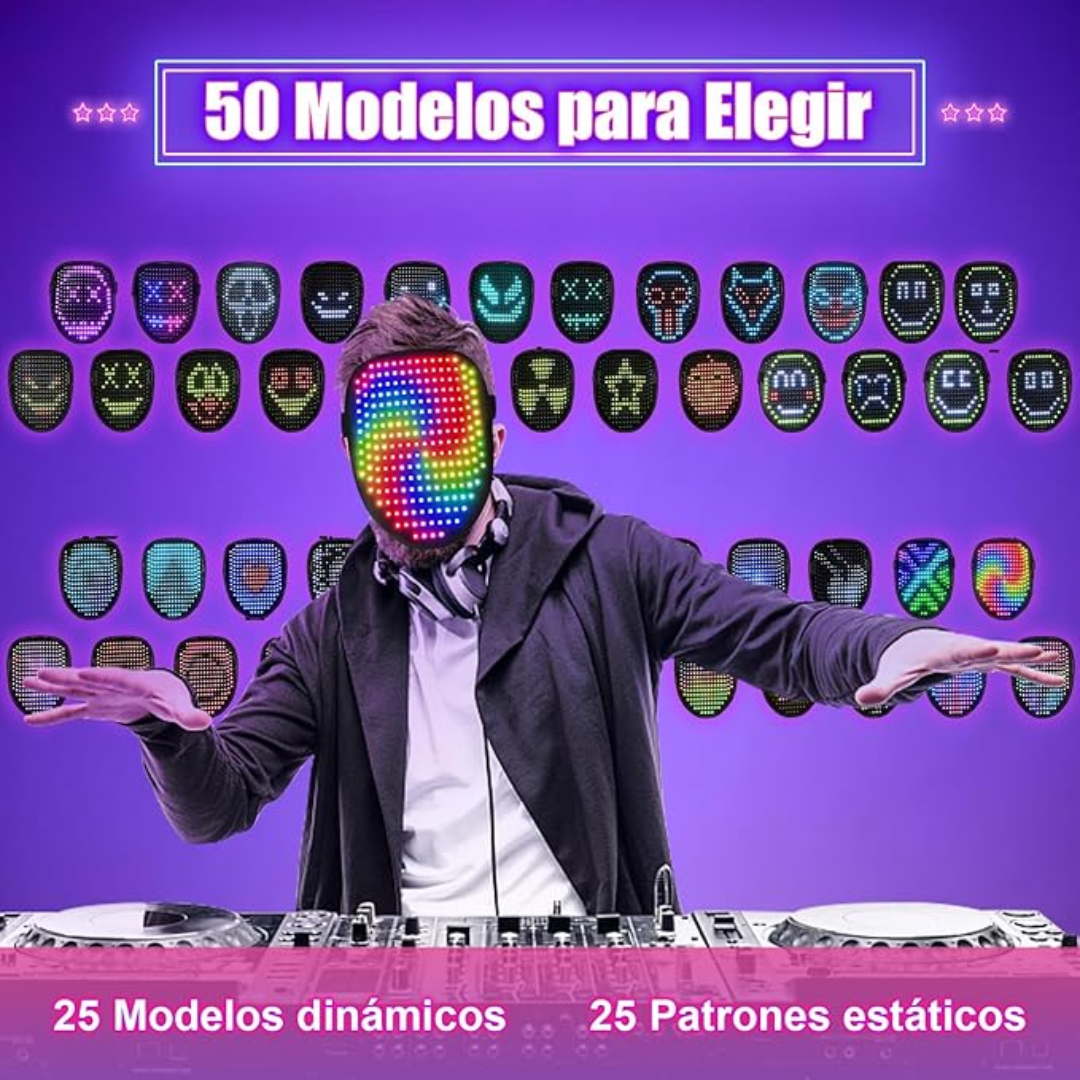 Máscara LED con Detección de Gestos