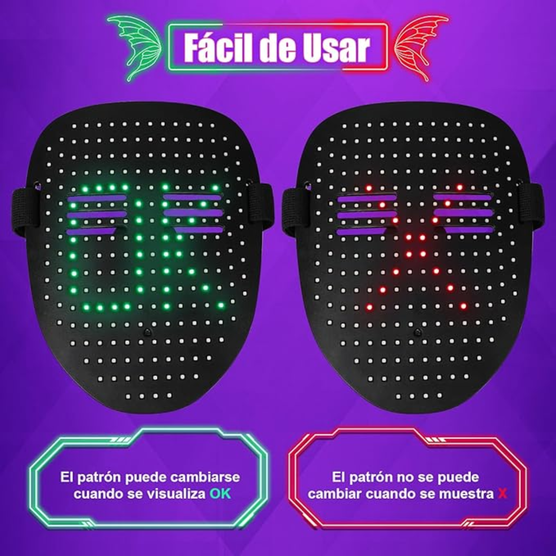 Máscara LED con Detección de Gestos