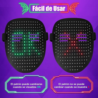 Máscara LED con Detección de Gestos